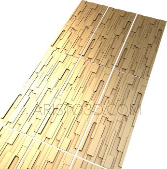 Geometrical panel (PGM_0120) 3D model for CNC machine